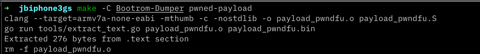 Compiling the 276-byte pwned-DFU payload for ARMv7 Thumb